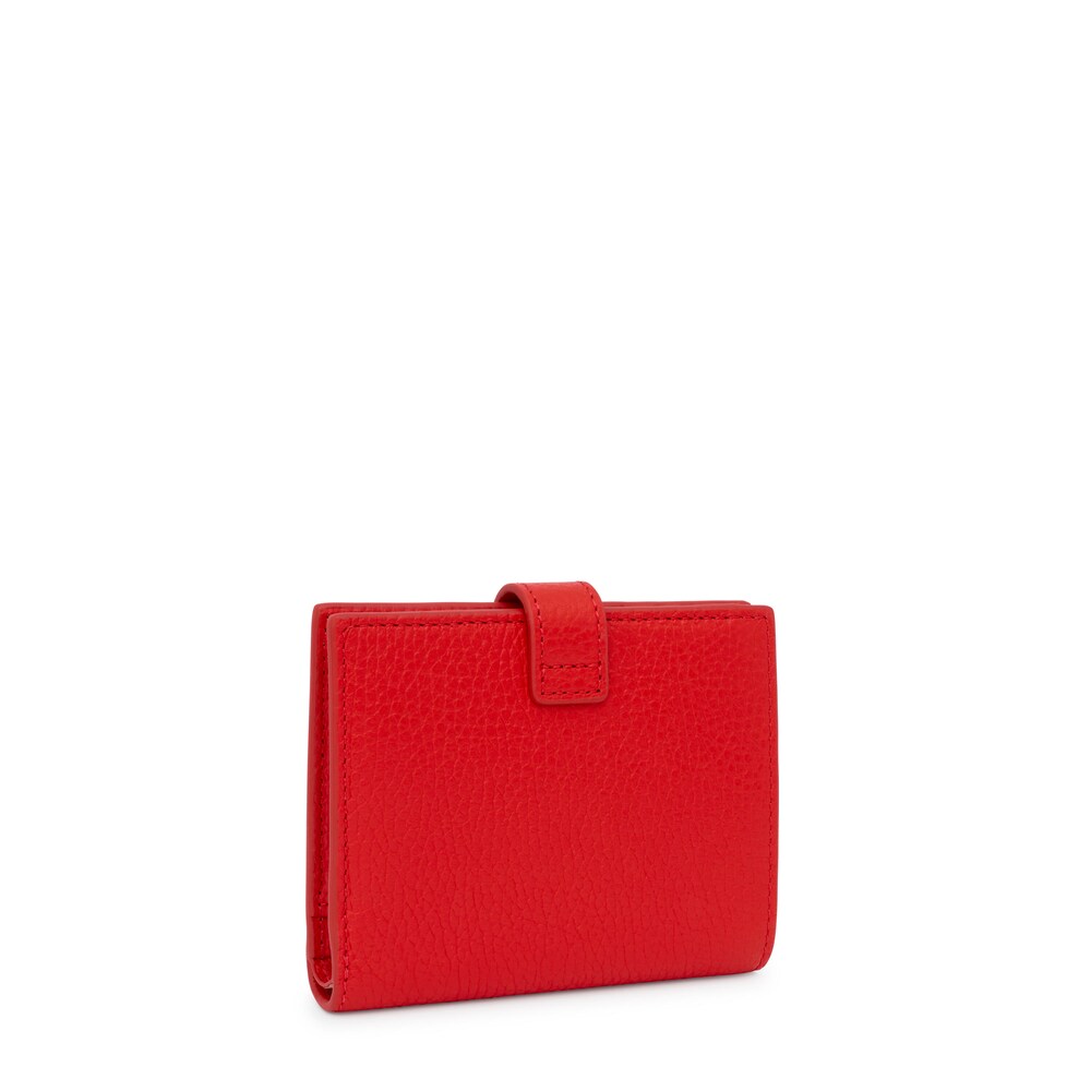 Tous Red Wallet Red leather Flap Card wallet TOUS Miranda | TOUS