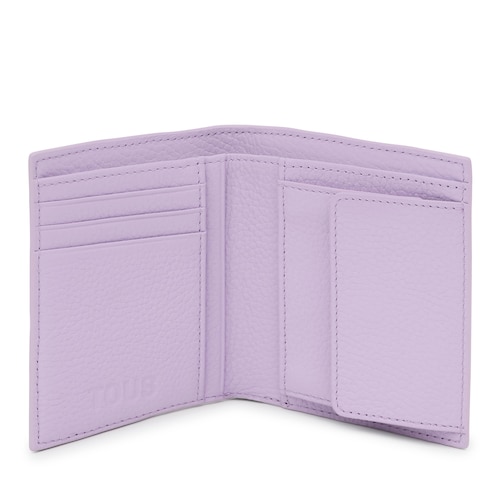 Cartera Flap de piel lila TOUS Miranda