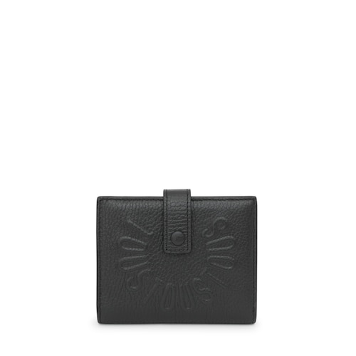 Black leather Flap Card wallet TOUS Miranda