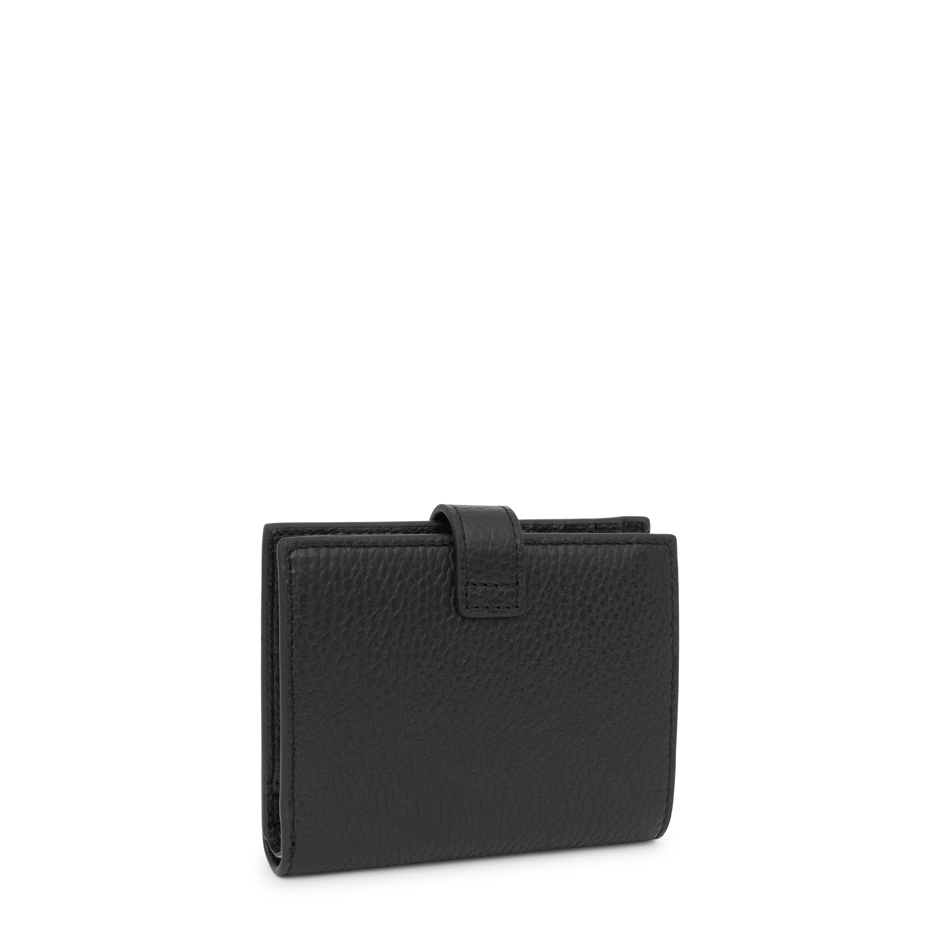 Black leather Flap Card wallet TOUS Miranda