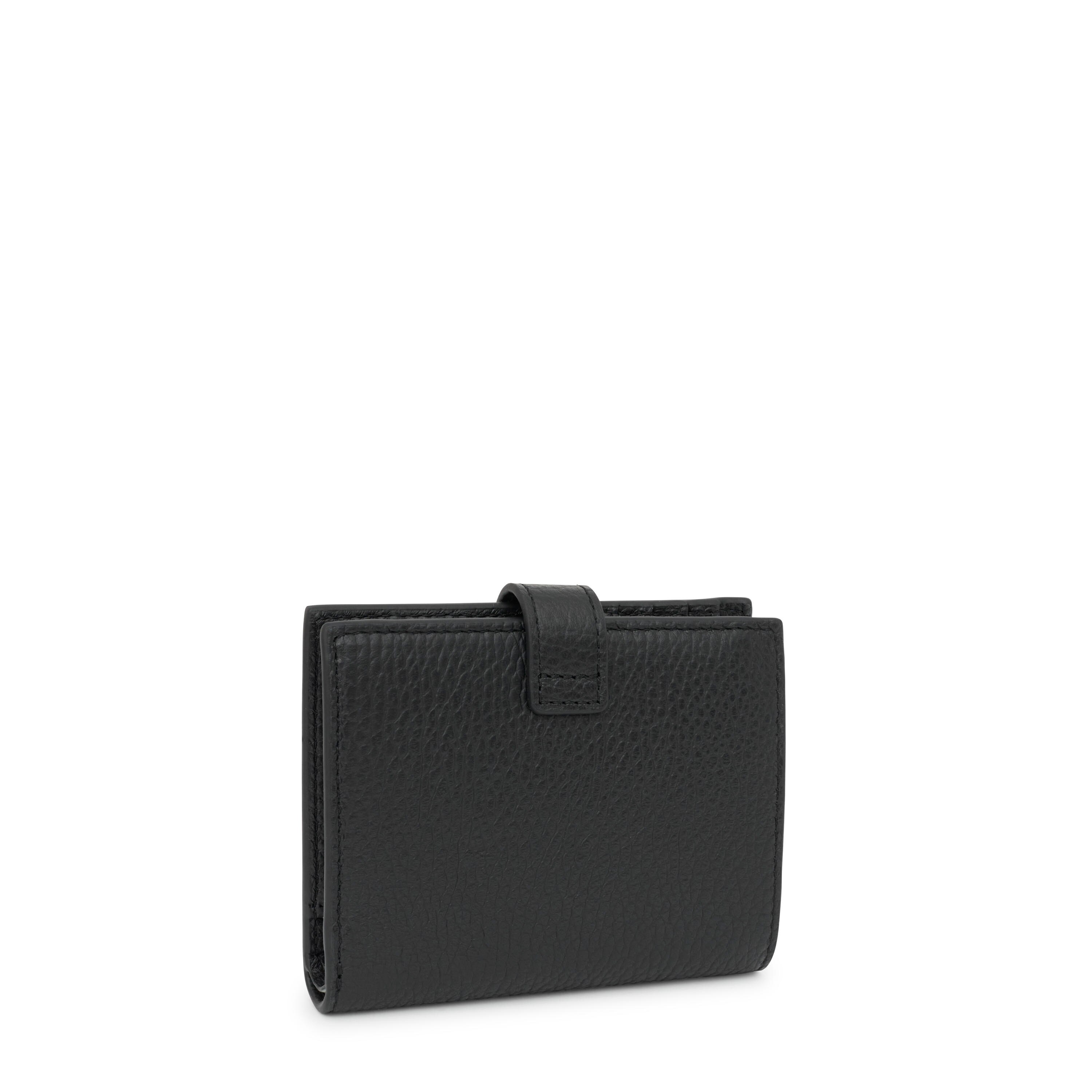 Black leather Flap Card wallet TOUS Miranda