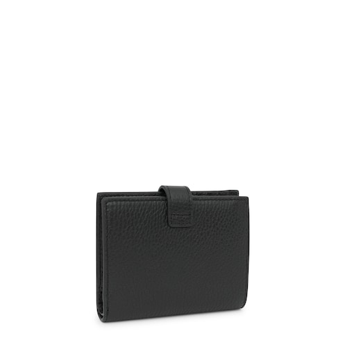 Black leather Flap Card wallet TOUS Miranda