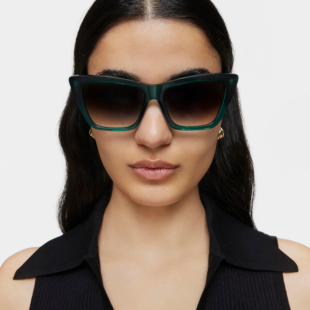 Green Sunglasses TOUS Logo Color Block image number 1