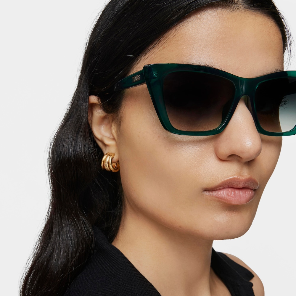 Green Sunglasses TOUS Logo Color Block image number 2