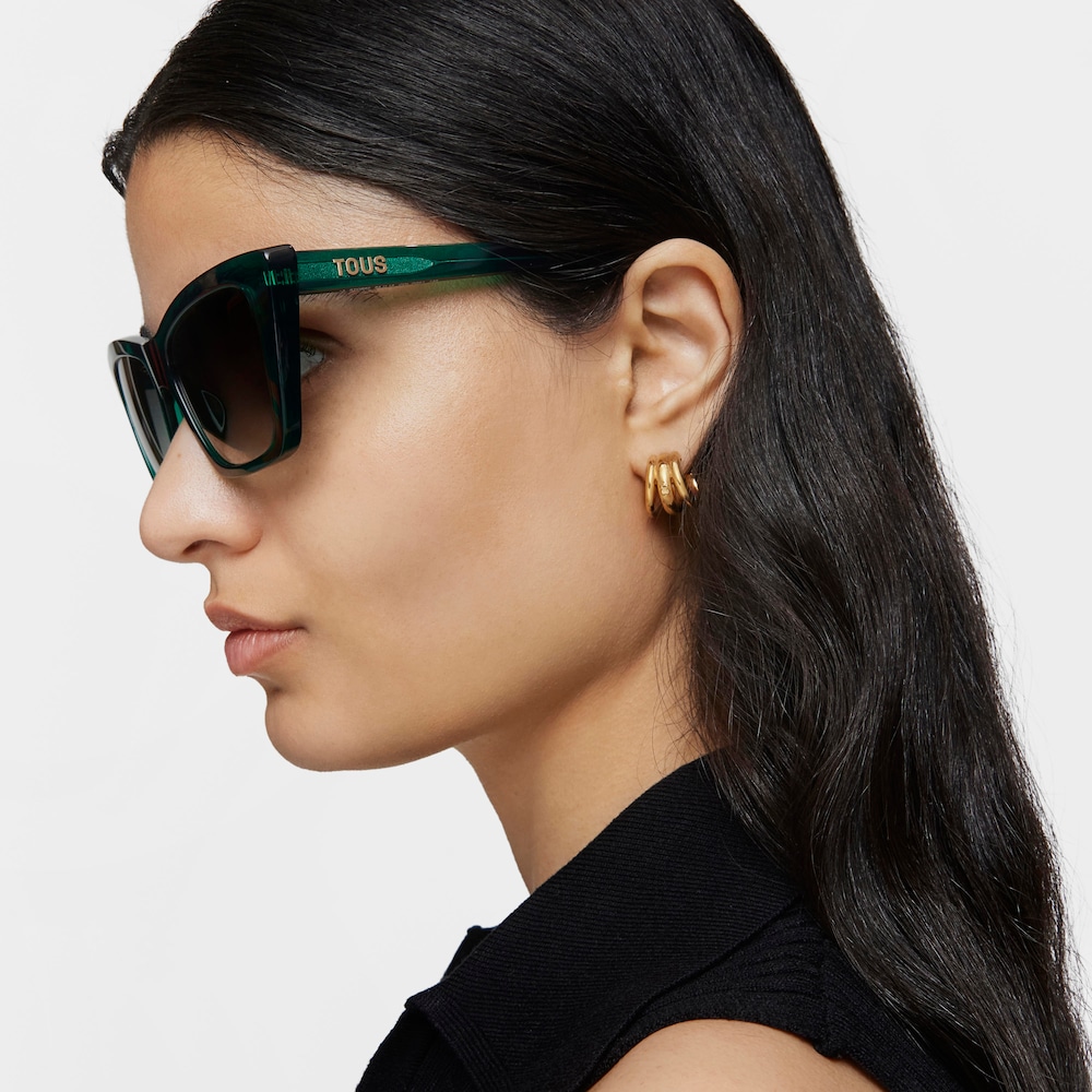 Green Sunglasses TOUS Logo Color Block image number 3