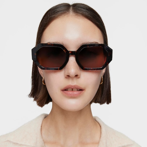 Havana-colored Sunglasses TOUS Geometric
