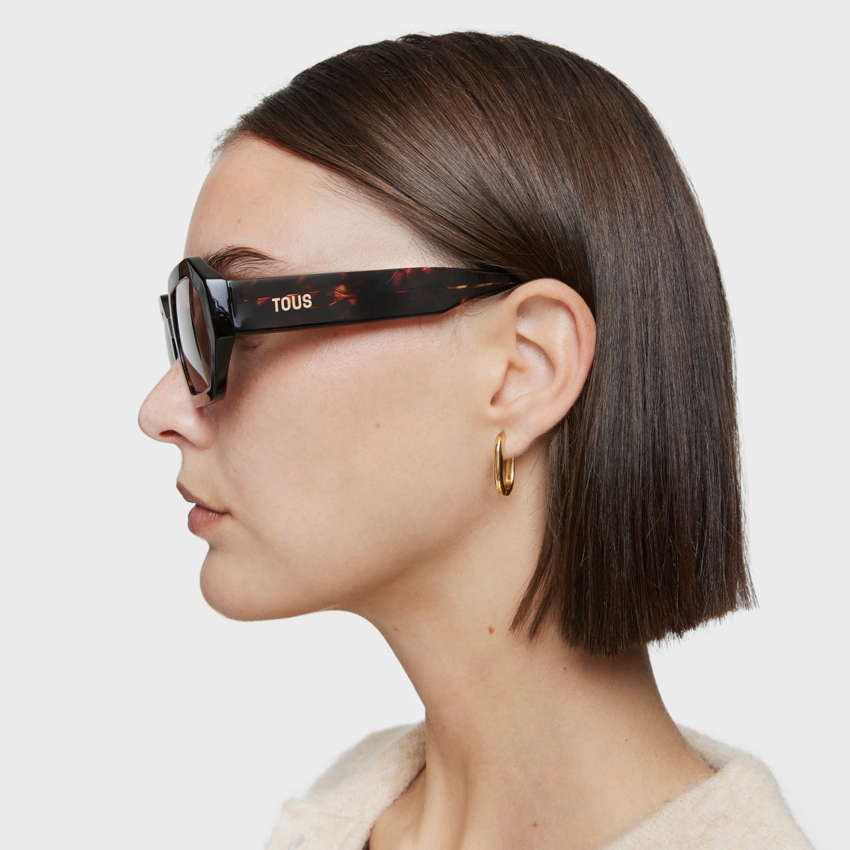 Havana-colored Sunglasses TOUS Geometric