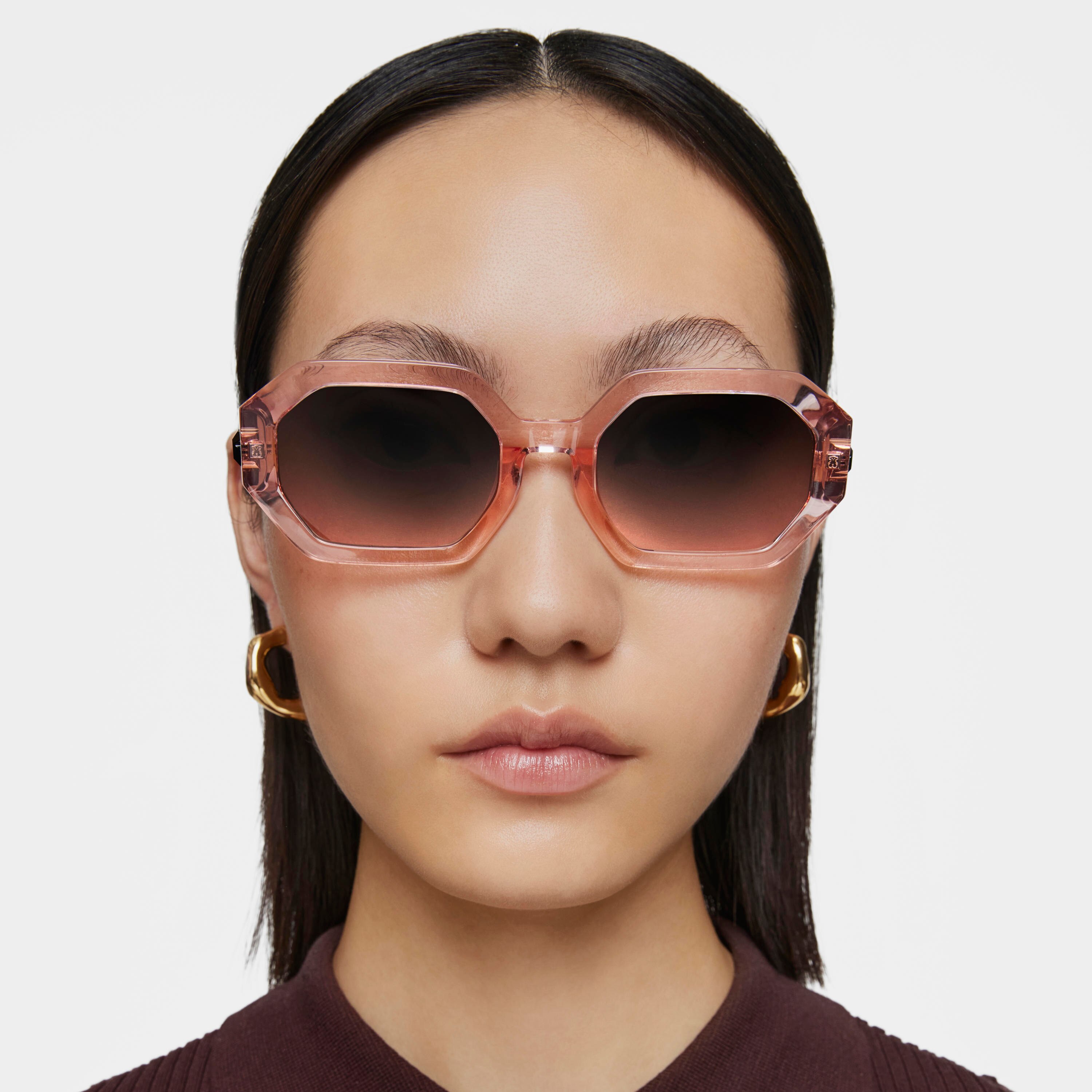 Transparent pink Sunglasses TOUS Geometric