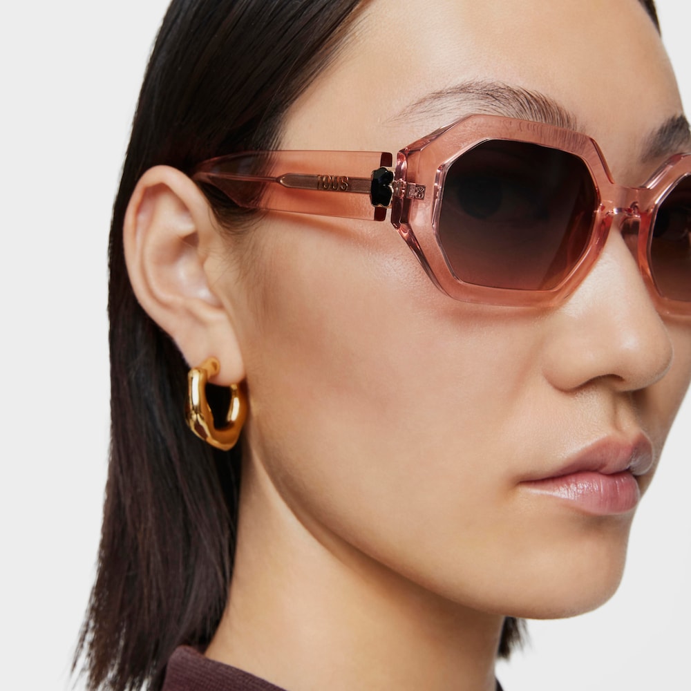 Lunettes de soleil rose transparent TOUS Geometric