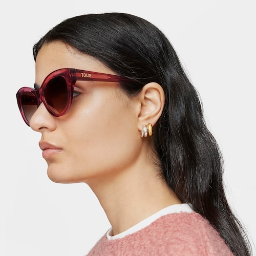 Burgundy-colored Sunglasses TOUS Butterfly