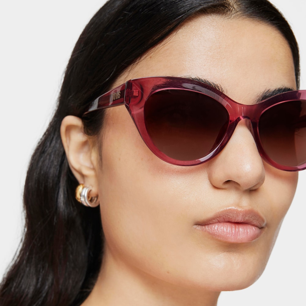 Burgundy-colored Sunglasses TOUS Butterfly