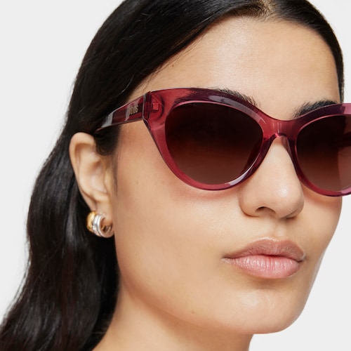 Burgundy-colored Sunglasses TOUS Butterfly