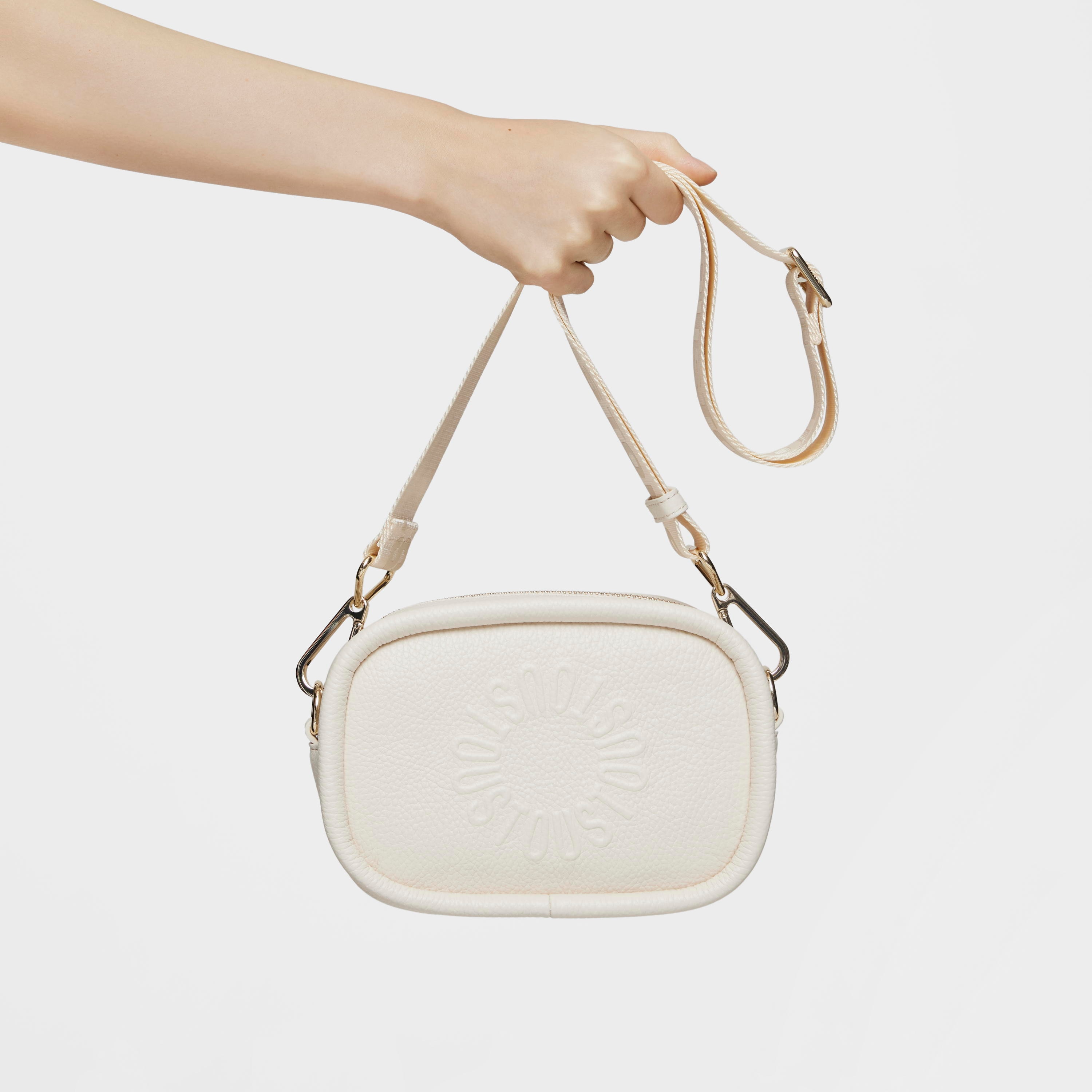 Beige leather Crossbody Reporter bag TOUS Miranda