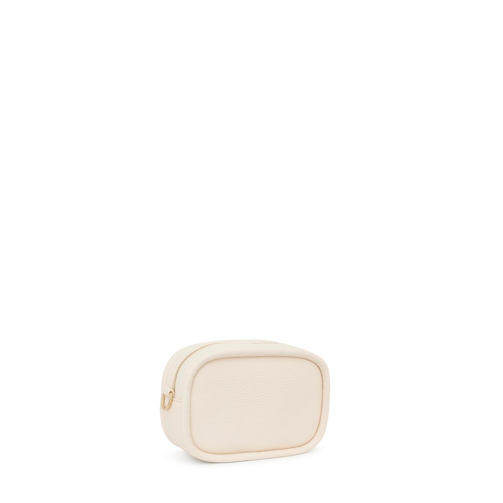 Beige leather Crossbody Reporter bag TOUS Miranda image number 1