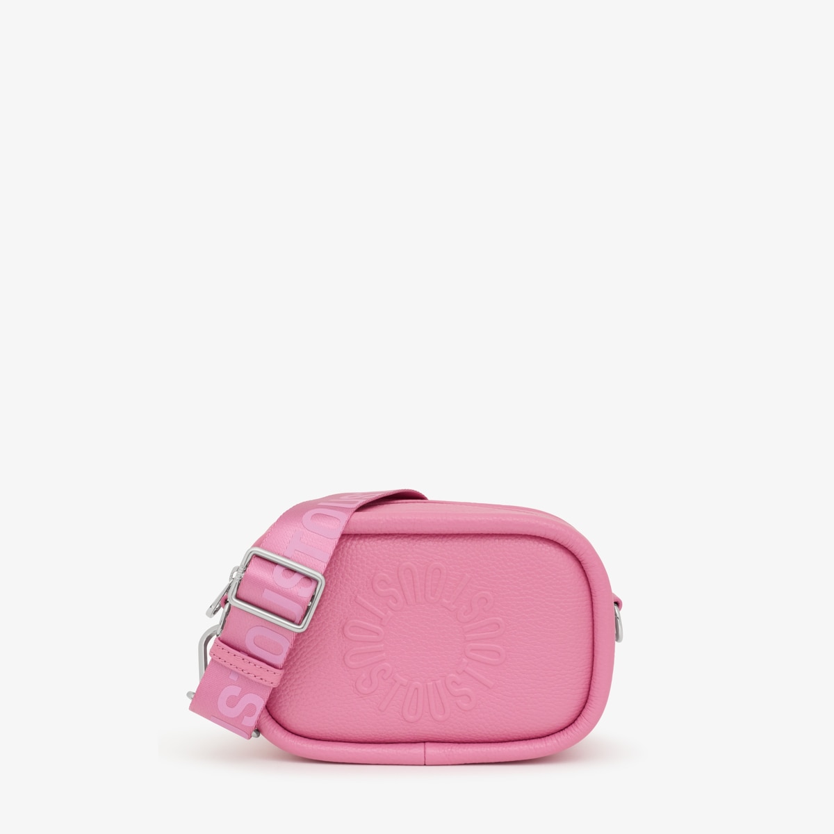 Dark pink leather Crossbody reporter bag TOUS Miranda | TOUS