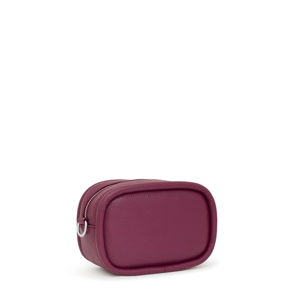Burgundy leather Crossbody reporter bag TOUS Miranda image number 1