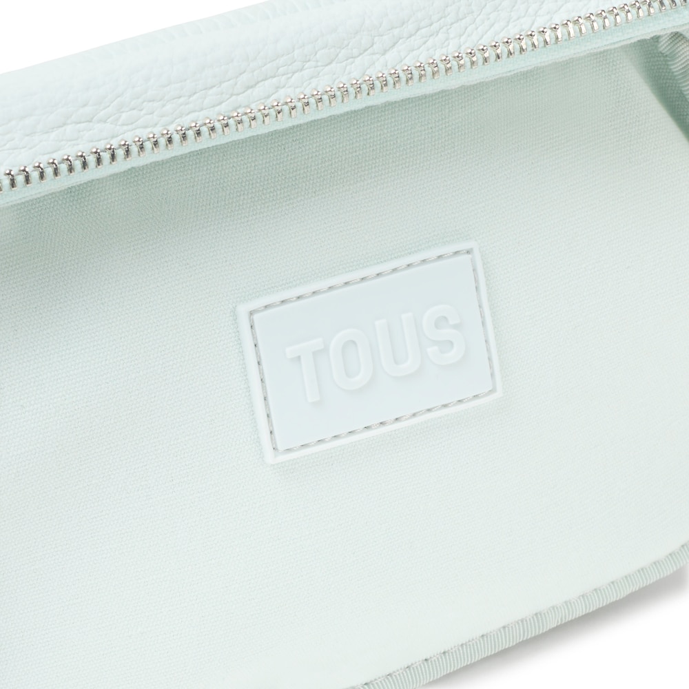 Light blue leather Crossbody Reporter bag TOUS Miranda