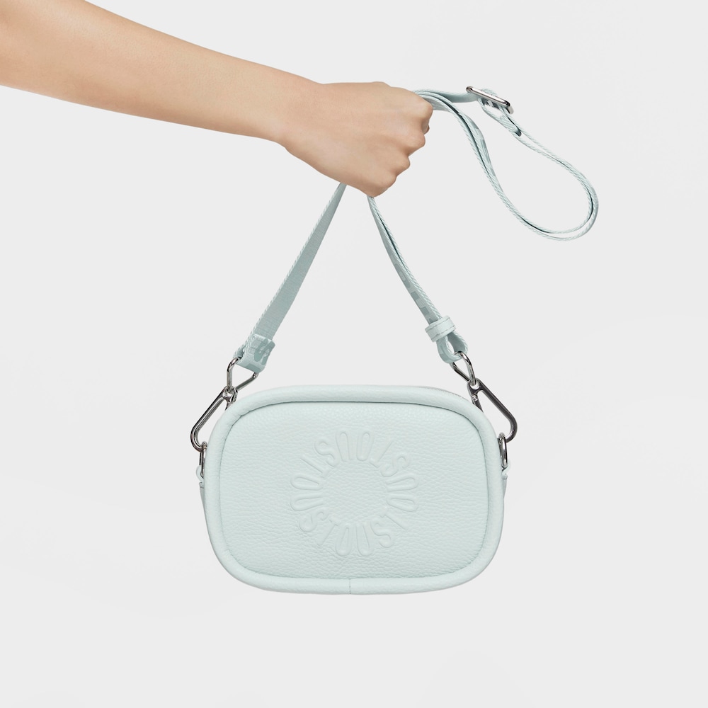 Light blue leather Crossbody Reporter bag TOUS Miranda