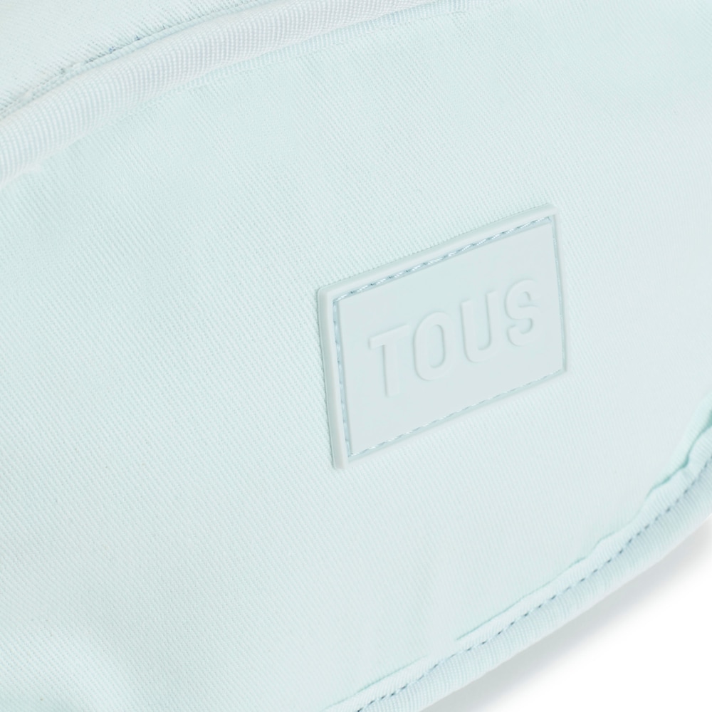 Bandolera reporter de piel azul el&eacute;ctrico TOUS Miranda