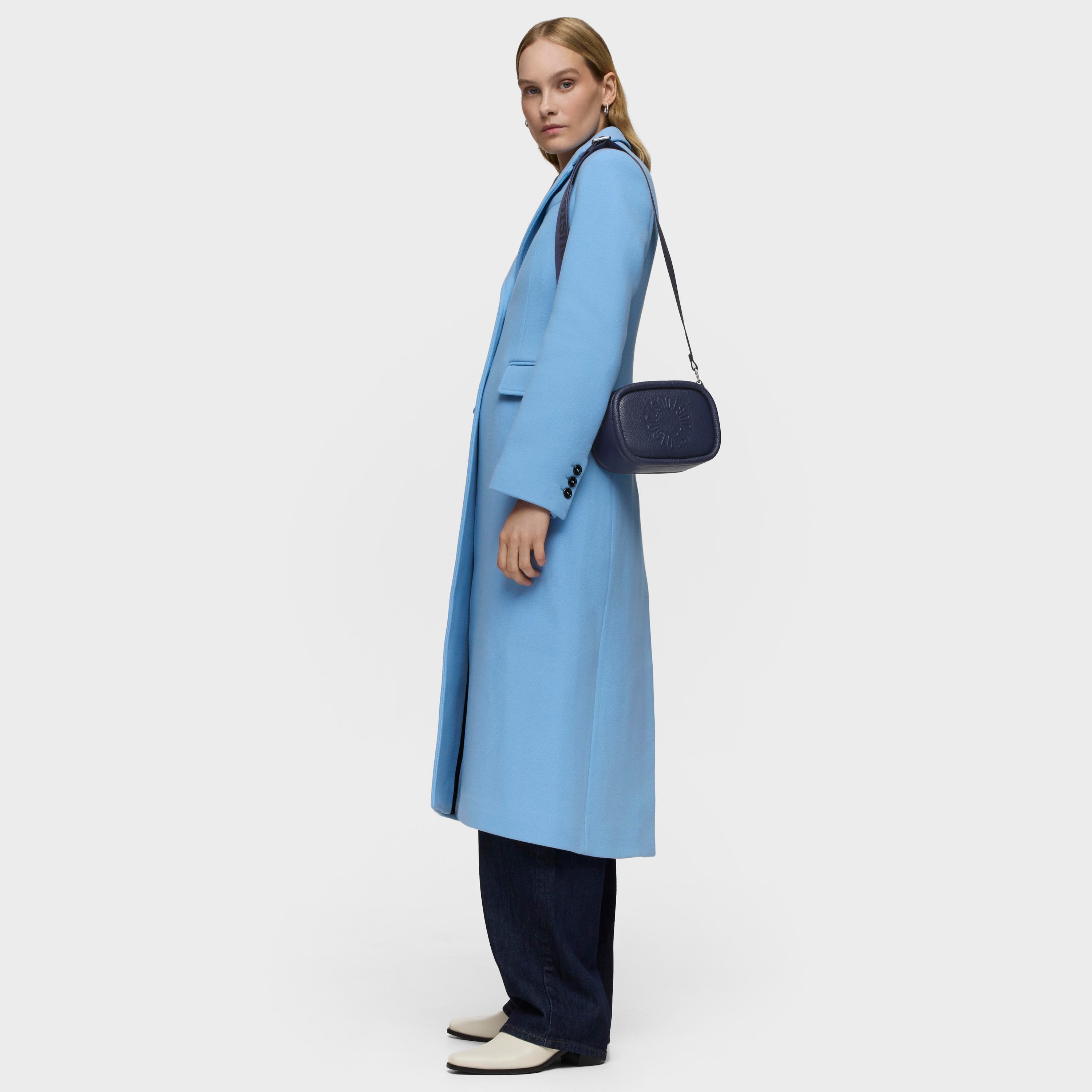 Navy blue leather Crossbody Reporter bag TOUS Miranda