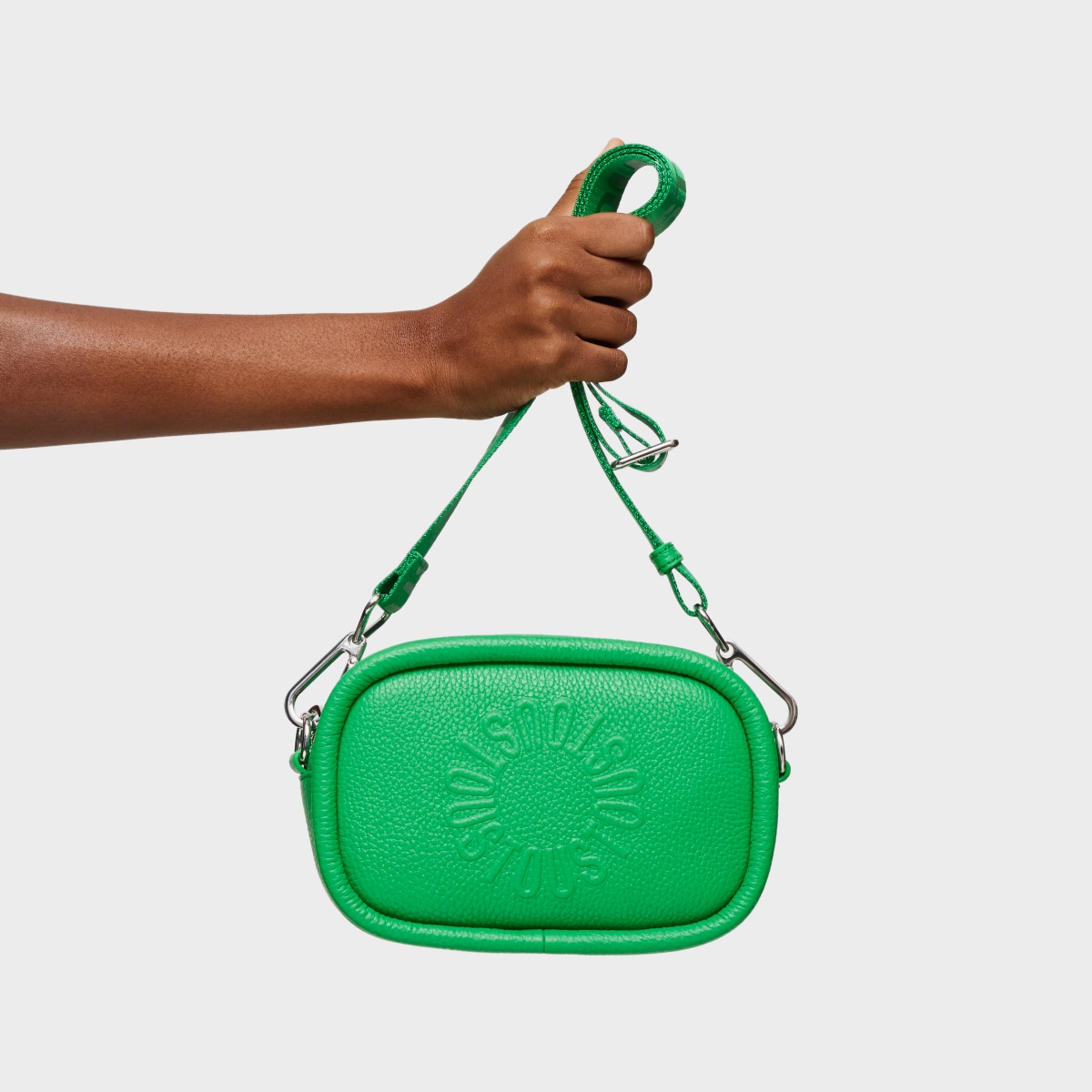 Green leather Crossbody reporter bag TOUS Miranda