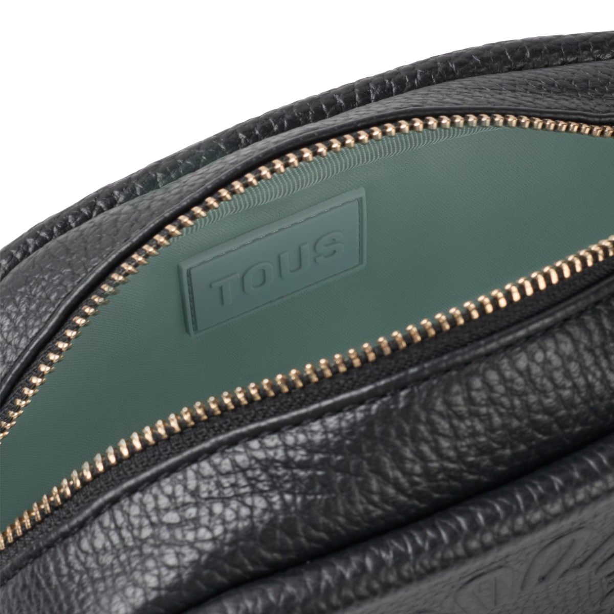 Black leather Crossbody Reporter bag TOUS Miranda