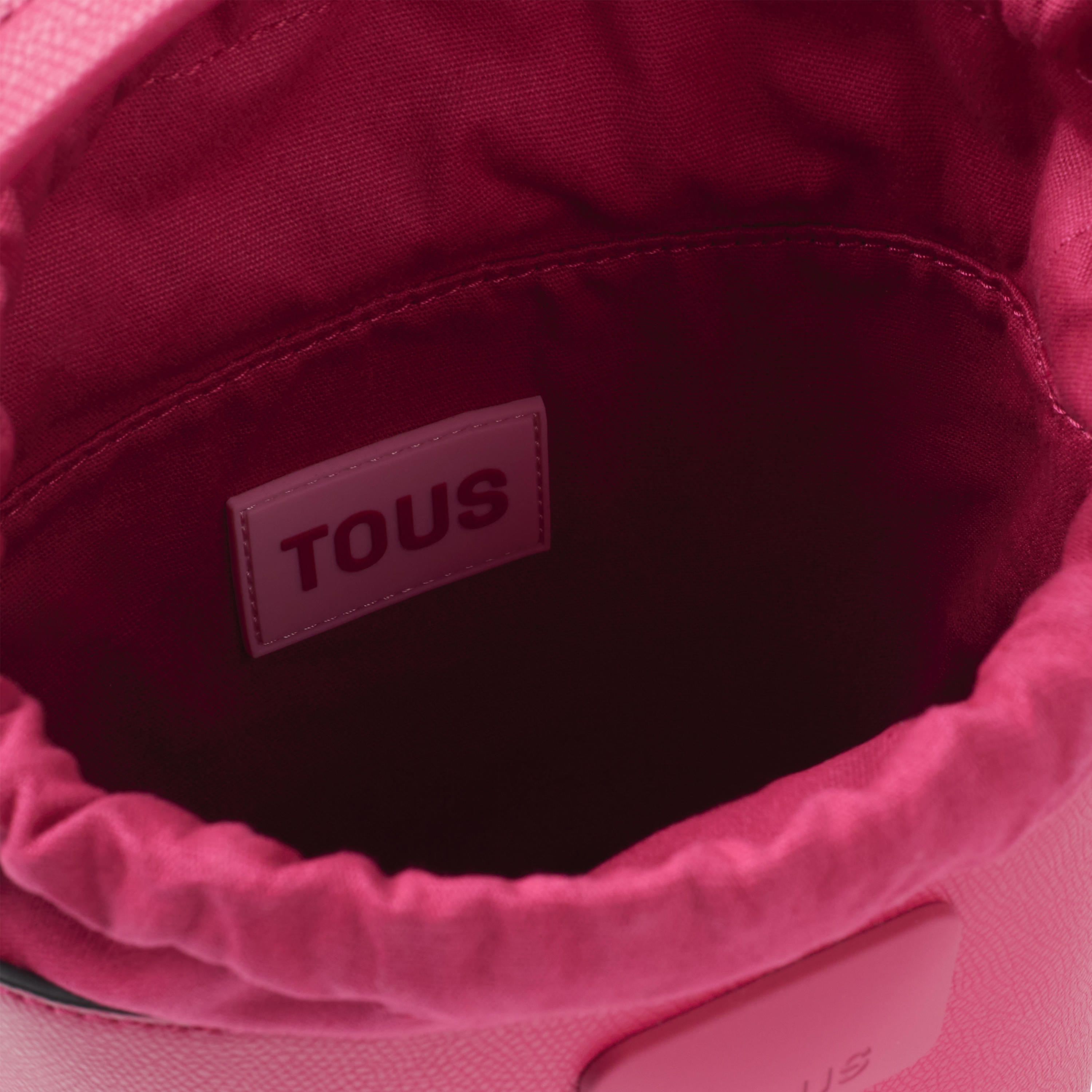 Small fuchsia-colored Bucket bag TOUS Lucia