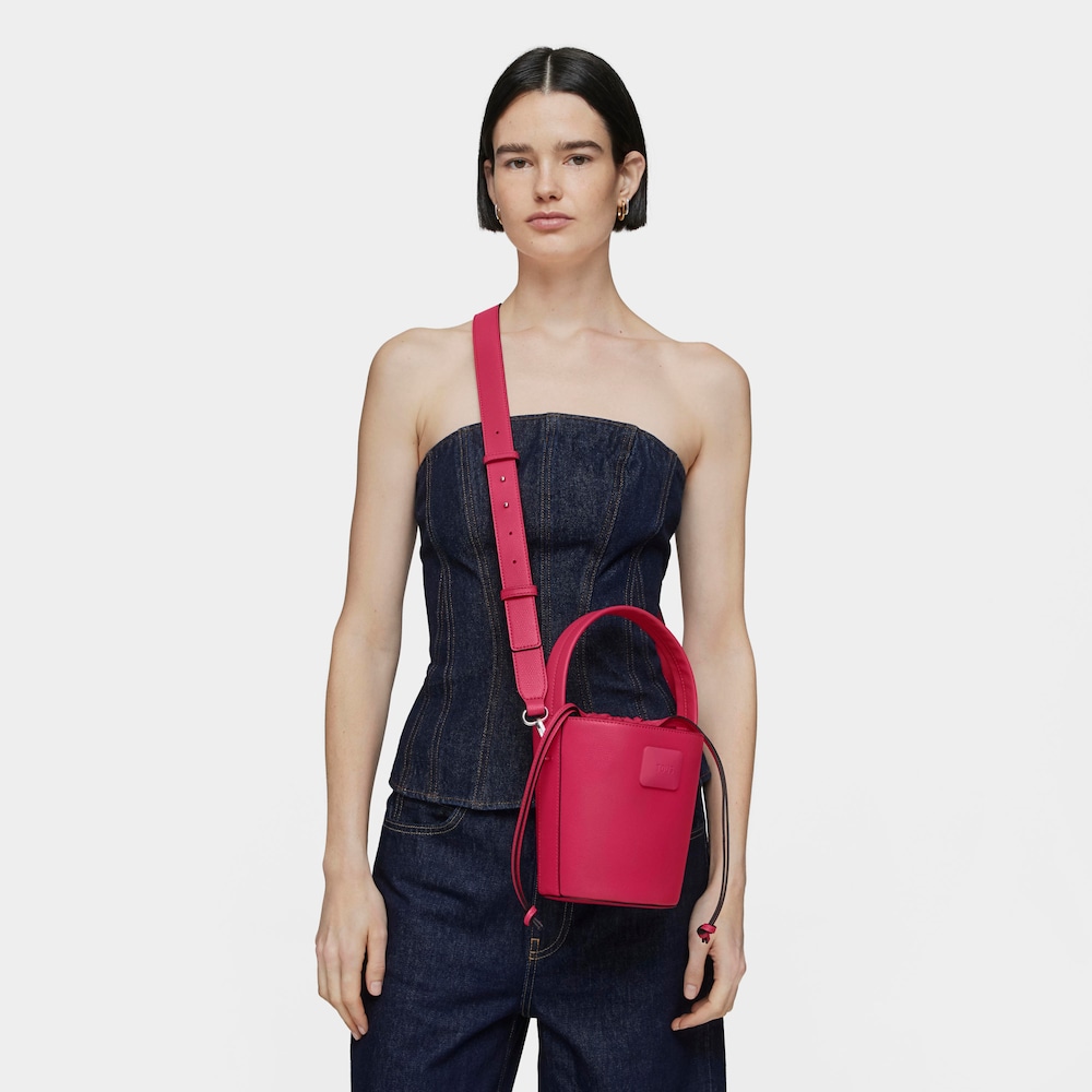 Small fuchsia-colored Bucket bag TOUS Lucia