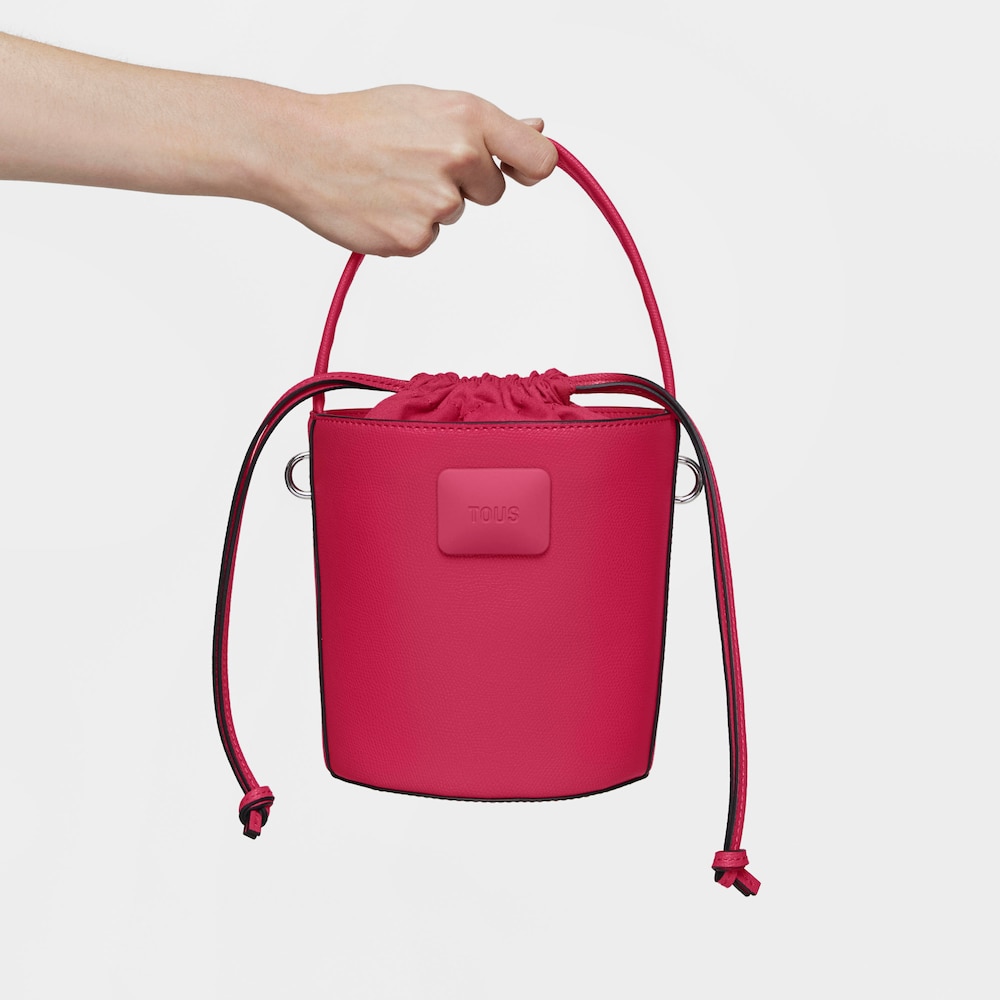 Small fuchsia-colored Bucket bag TOUS Lucia