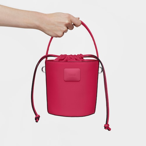 Small fuchsia-colored Bucket bag TOUS Lucia