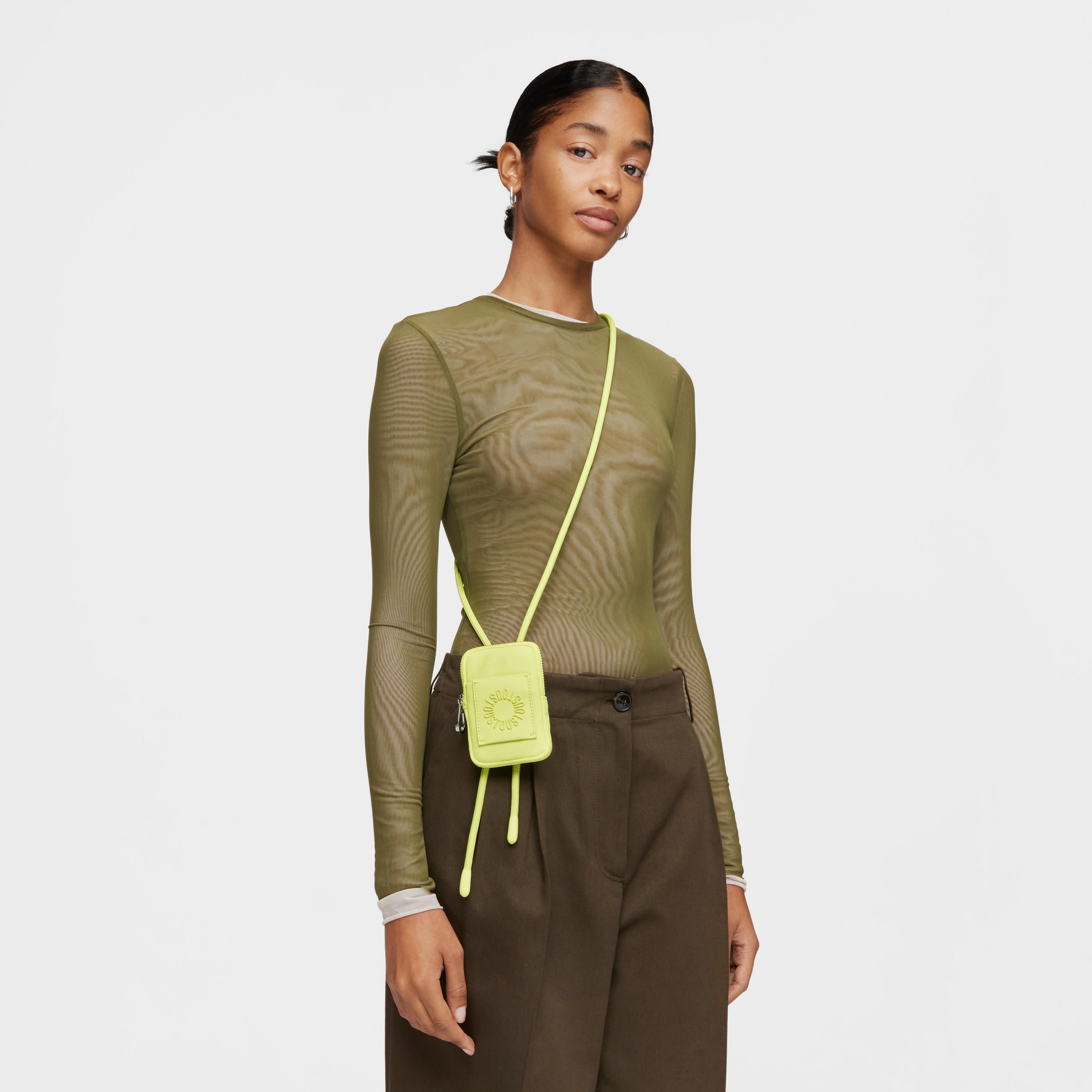 Lime green Pocket Key ring Rope