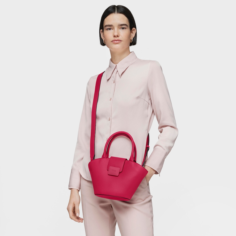 Small fuchsia-colored Tote bag TOUS Lucia
