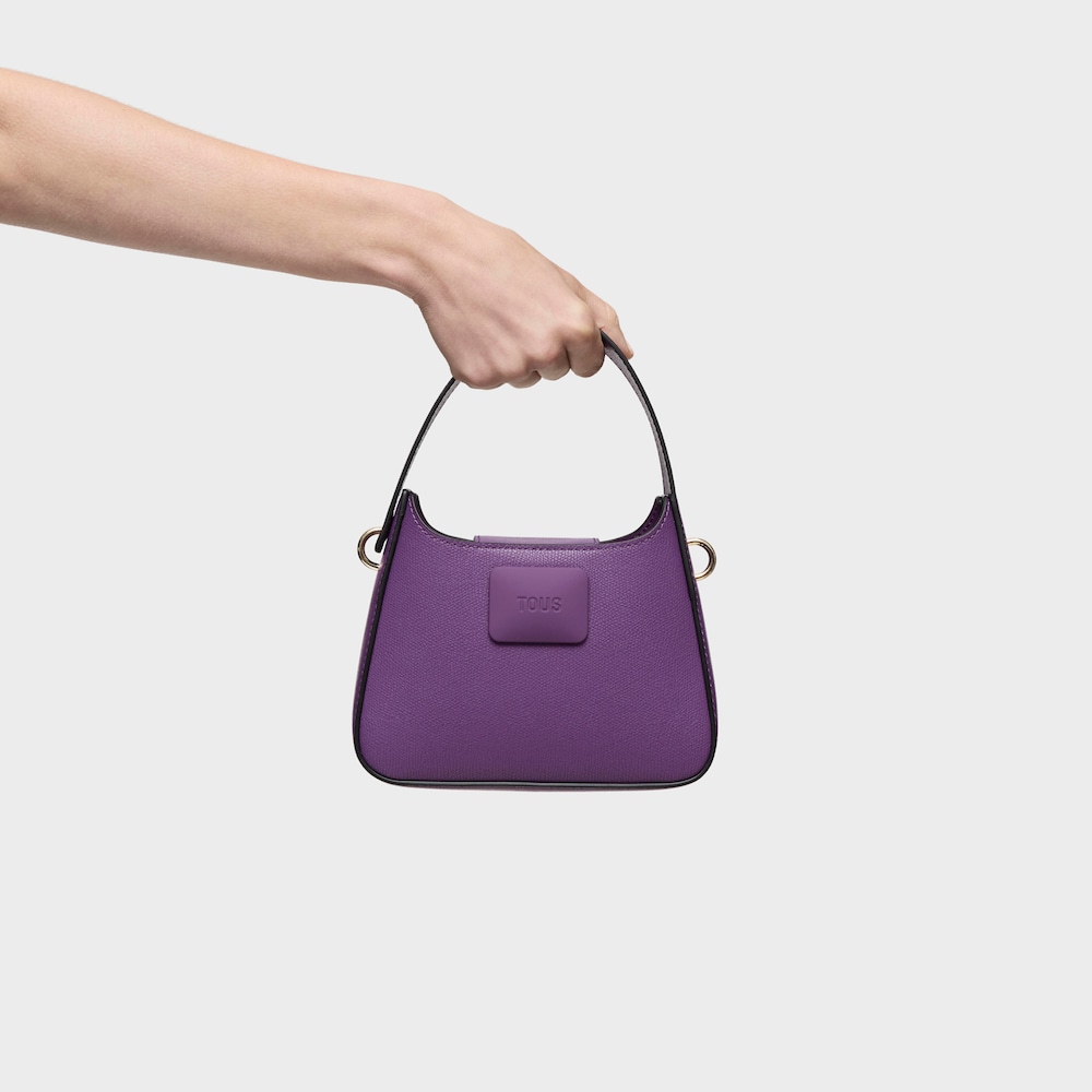Mini bolso de hombro morado TOUS Lucia image number 6