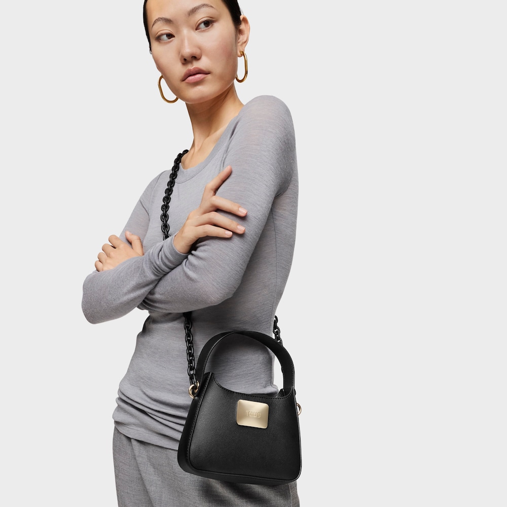 Mini bolso de hombro negro TOUS Lucia image number 4