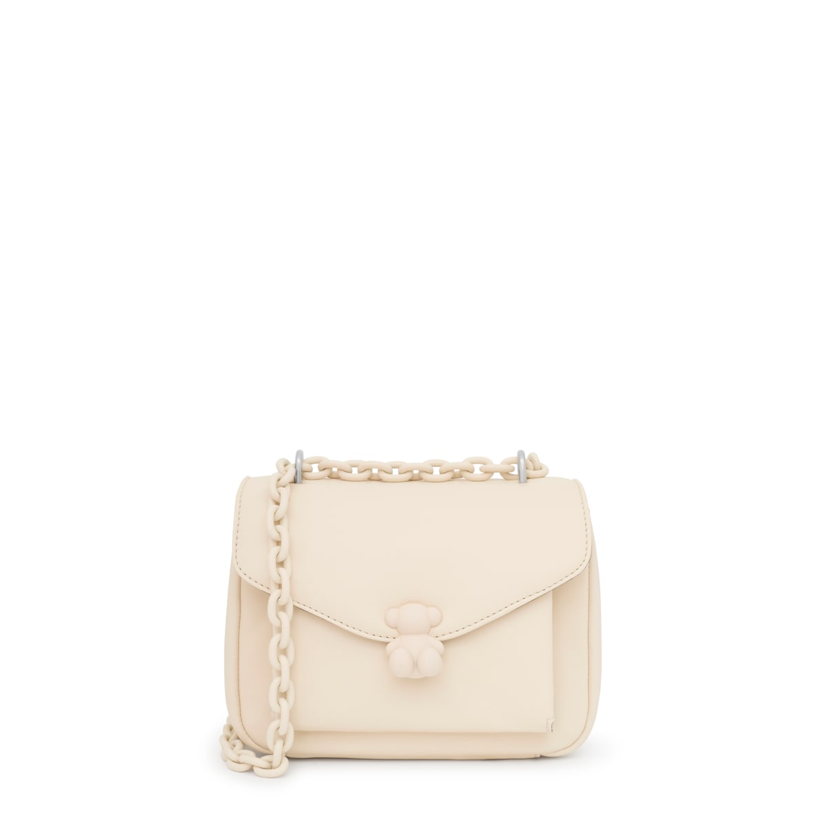 Small beige leather Crossbody bag TOUS Bold Bear