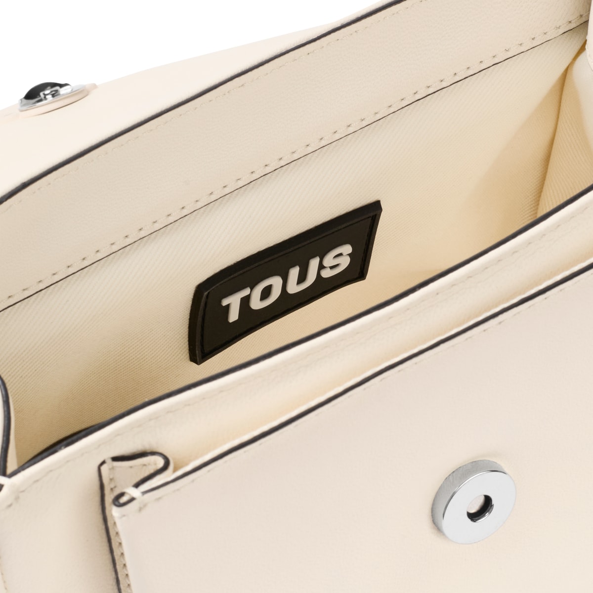 Small beige leather Crossbody bag TOUS Bold Bear
