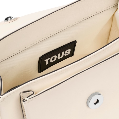 Small beige leather Crossbody bag TOUS Bold Bear