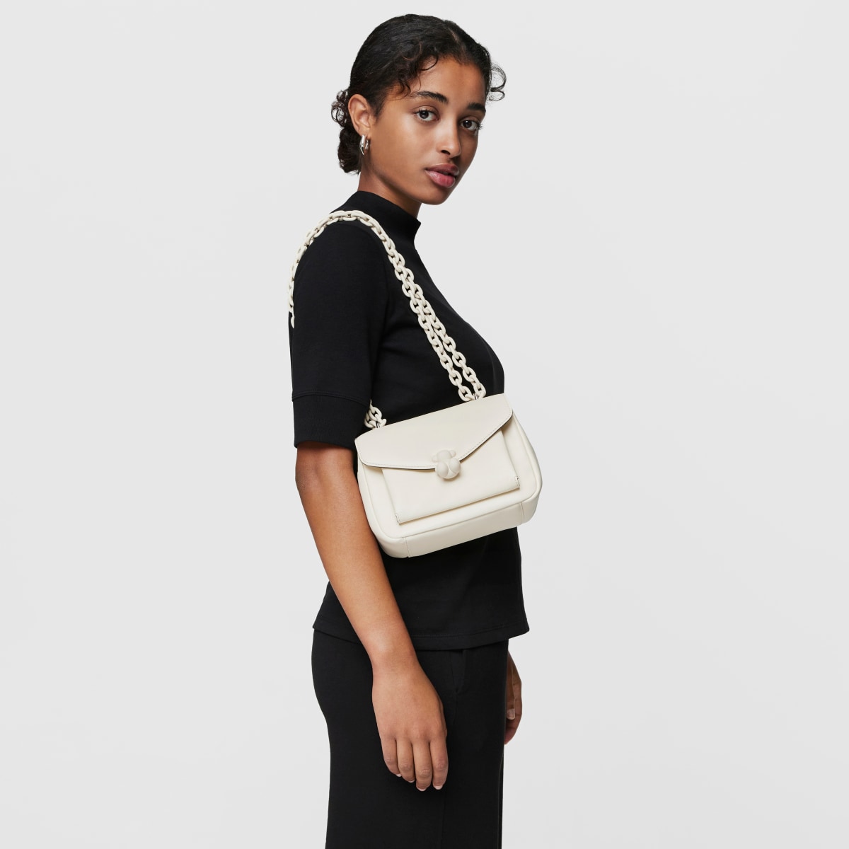 Small beige leather Crossbody bag TOUS Bold Bear