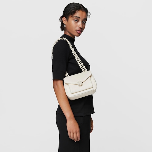 Small beige leather Crossbody bag TOUS Bold Bear