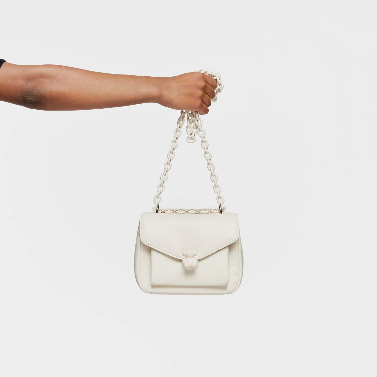 Small beige leather Crossbody bag TOUS Bold Bear