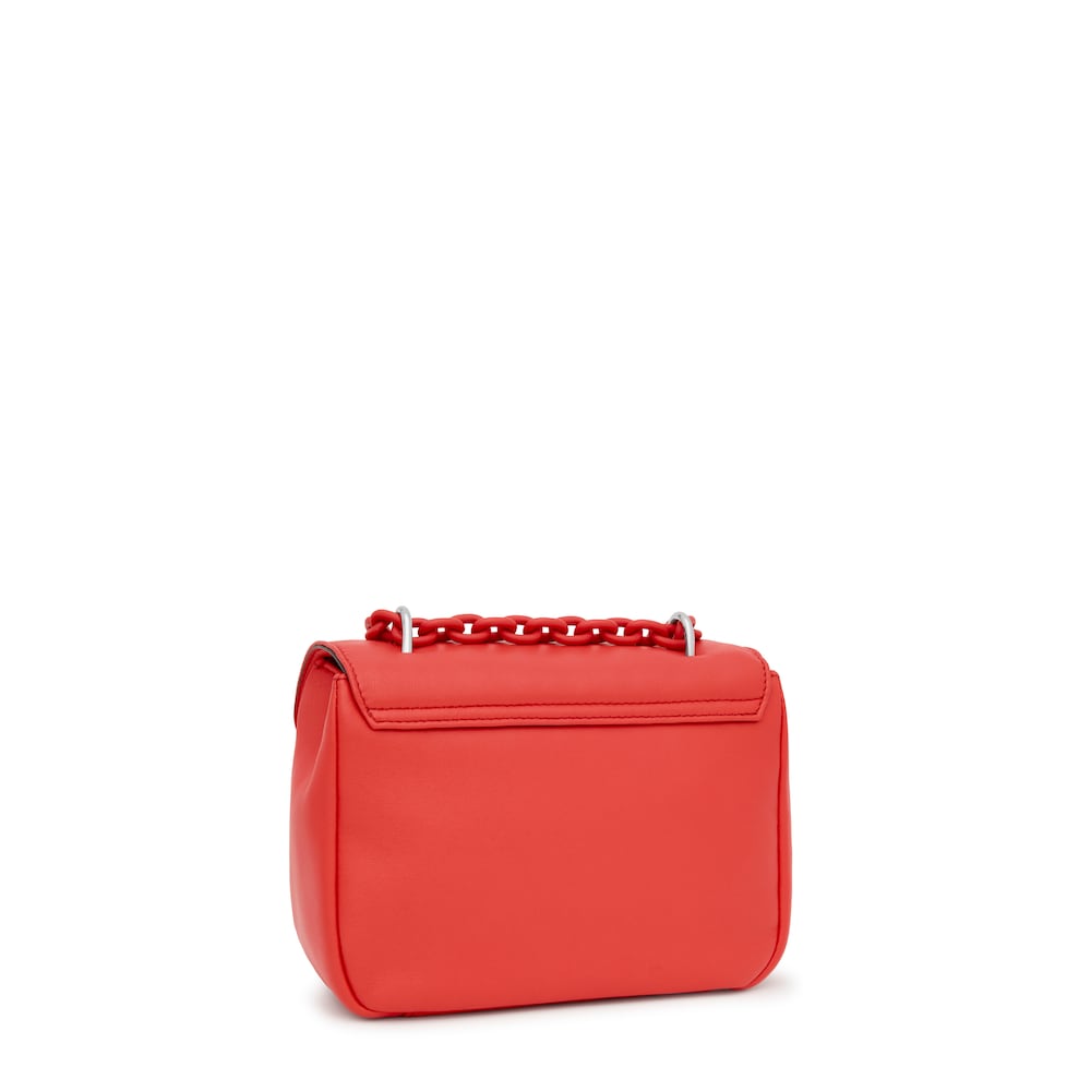 Borsa a tracolla piccola in pelle color corallo TOUS Bold Bear