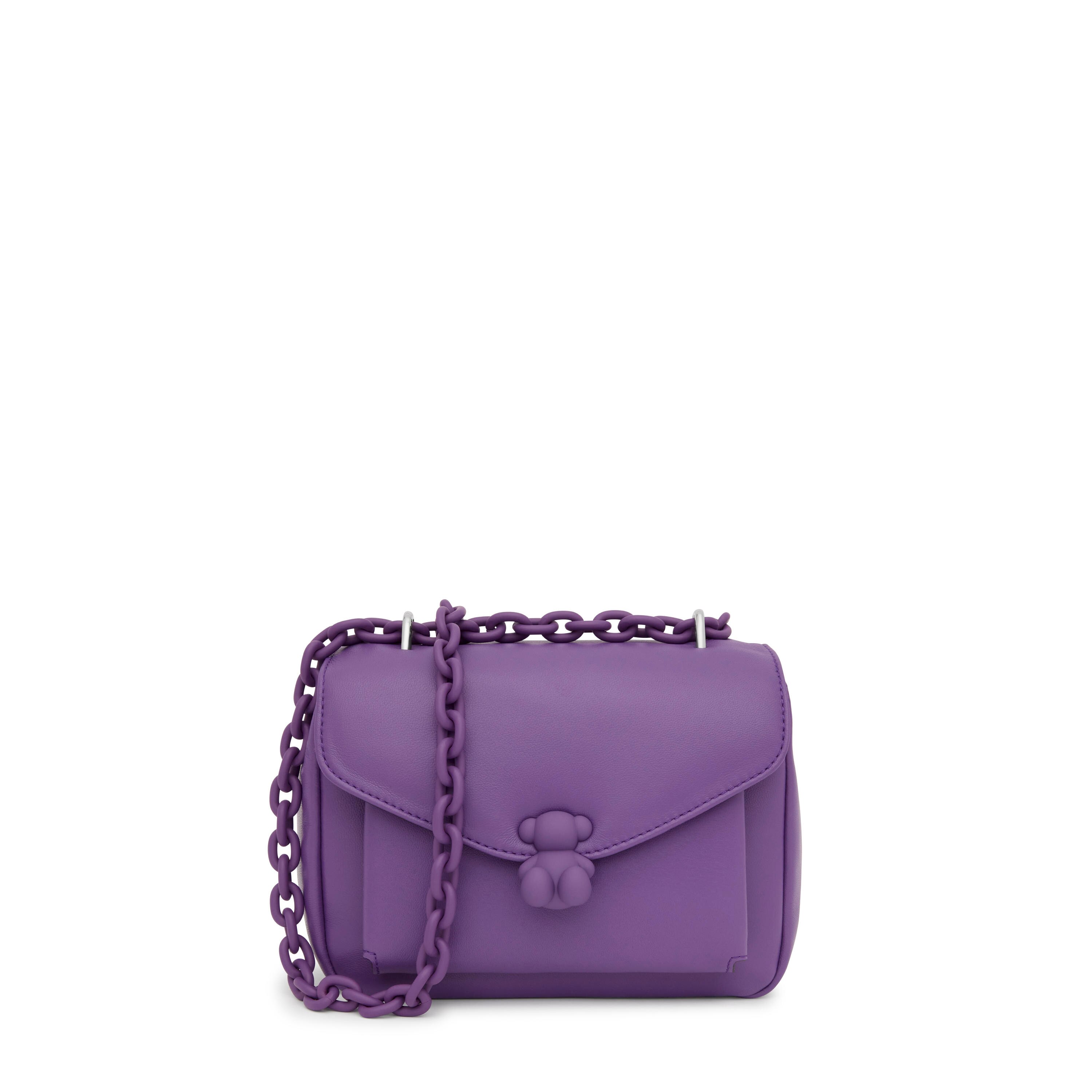 Small purple leather Crossbody bag TOUS Bold Bear | TOUS