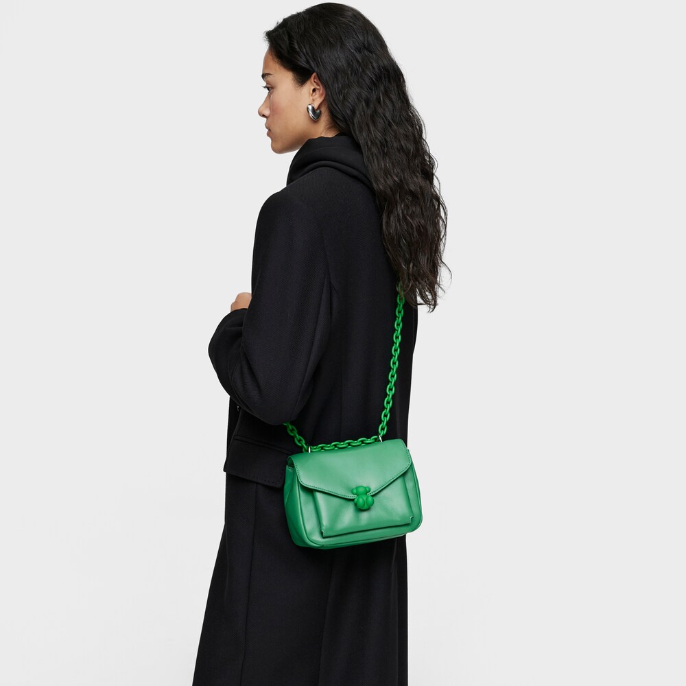 Small green leather Crossbody bag TOUS Bold Bear
