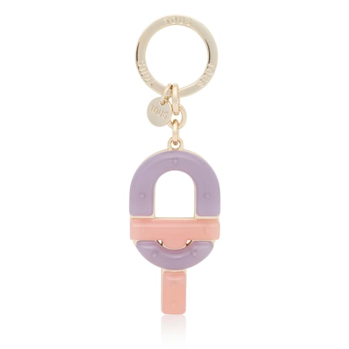 Lilac and pink logo Key ring TOUS MANIFESTO image number 0
