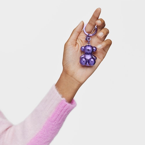Dark-lilac-colored Bear Key ring Bold Bear