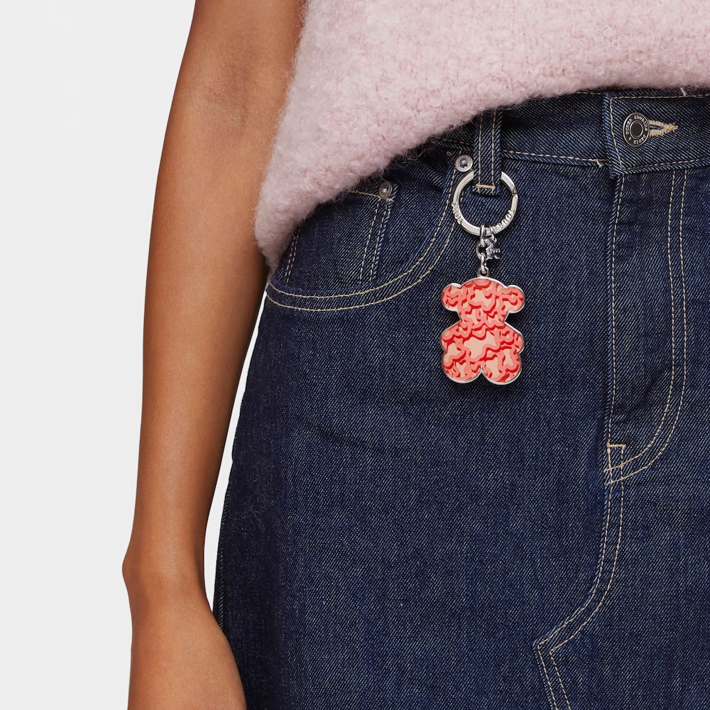 Porte-cl&eacute;s ourson corail Kaos Icon