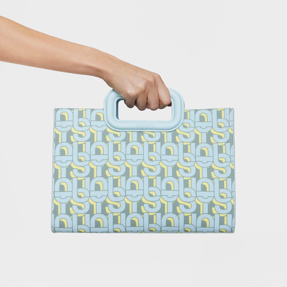 Medium light blue Amaya Shopping bag TOUS MANIFESTO image number 4