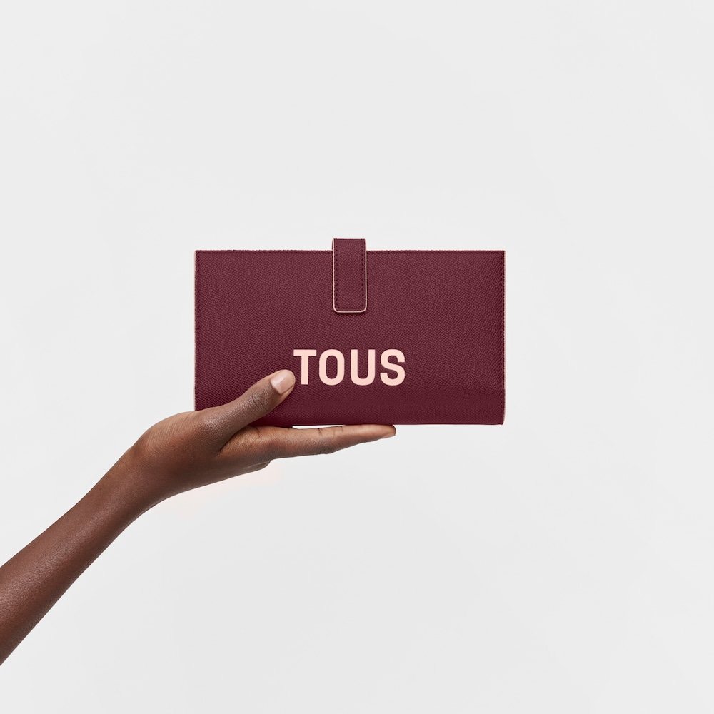 Large burgundy Wallet TOUS Halfmoon
