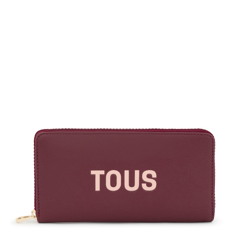 Medium burgundy Wallet TOUS Halfmoon