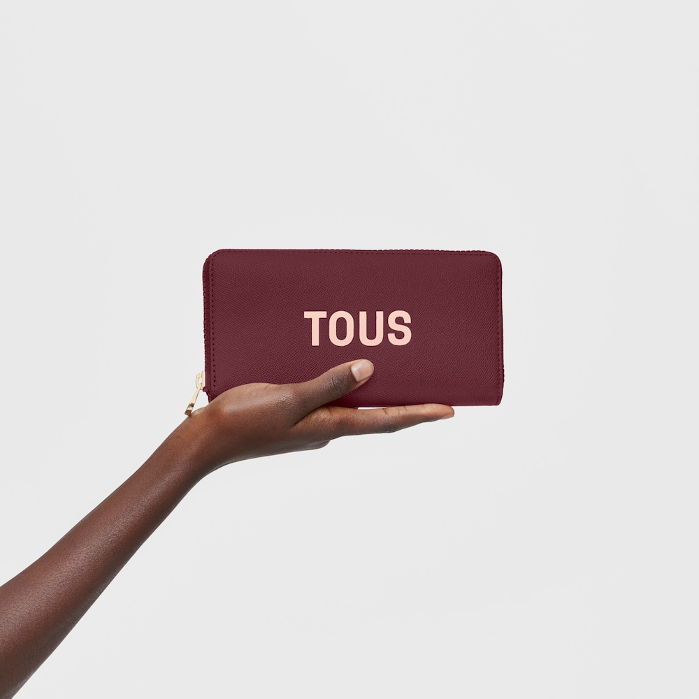 Medium burgundy Wallet TOUS Halfmoon